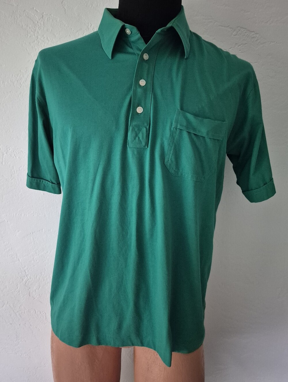 Vintage Arrow 80s Men's Green Golf Polo L